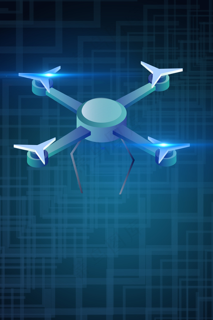 黑色酷炫靓丽无人机