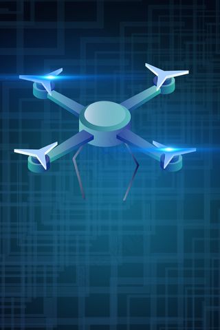 黑色酷炫靓丽无人机