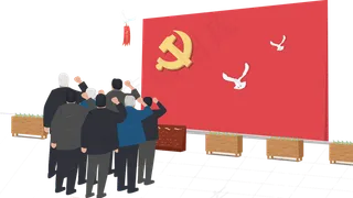 七一建党节71建党人物红旗