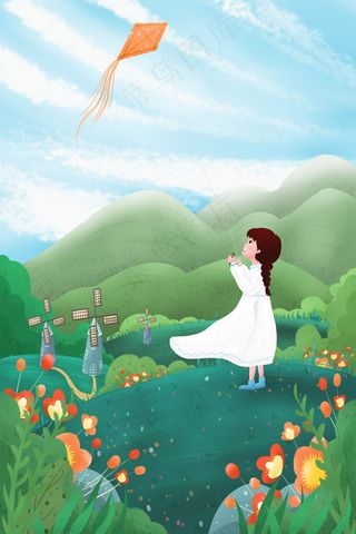 24节气春分放风筝