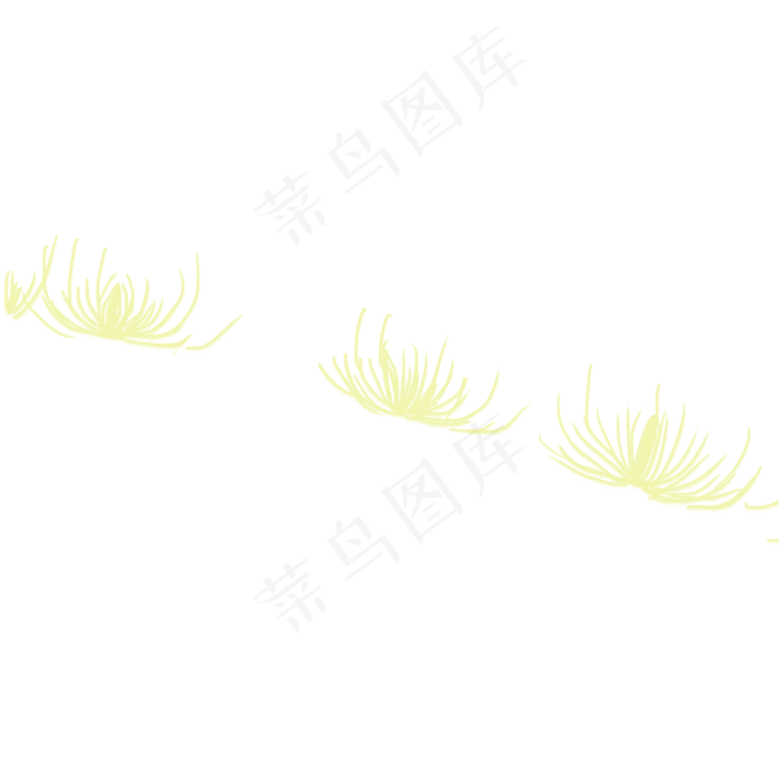 卡通春天植物装饰(2000X2000(DPI:300))psd模版下载
