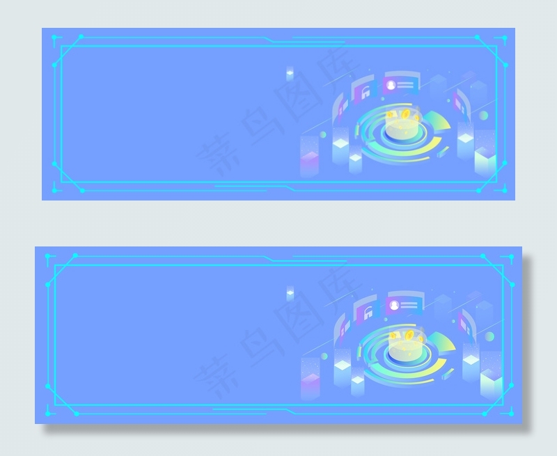 蓝色互联网科技banner(1920*700px 	       )psd模版下载