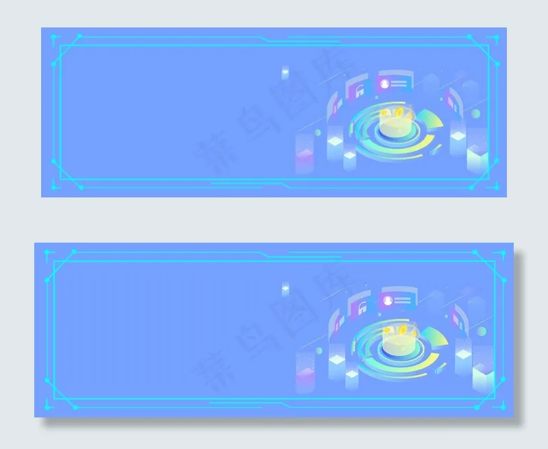 蓝色互联网科技banner(1920*700px 	       )psd模版下载