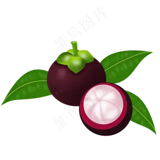 果水果果子果肉山竹绿叶