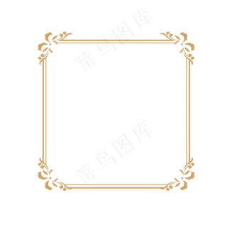 欧式花纹镂空边框,免抠元素