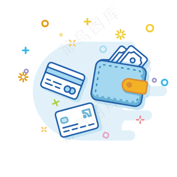 mbe风格钱包图标,免抠元素