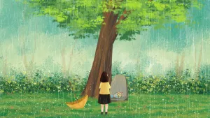 清明节主题之清明下雨天扫墓