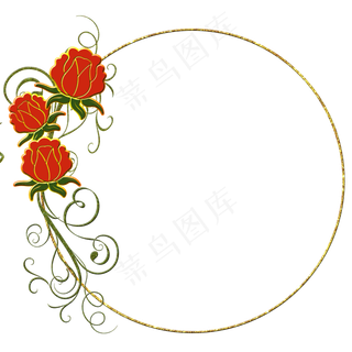 小清新文艺风植物花朵玫瑰金色奢