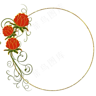 小清新文艺风植物花朵玫瑰金色奢