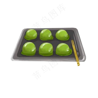 清明节一碟青团png下载