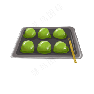 清明节一碟青团png下载