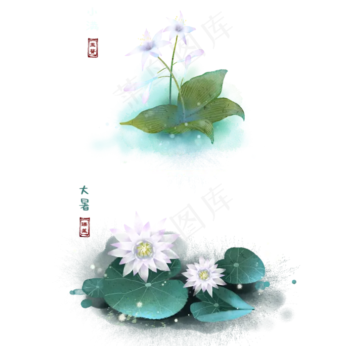 二十四节气大暑小满(2000X2000(DPI:300))psd模版下载