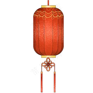 中国结双穗长灯笼,免抠元素