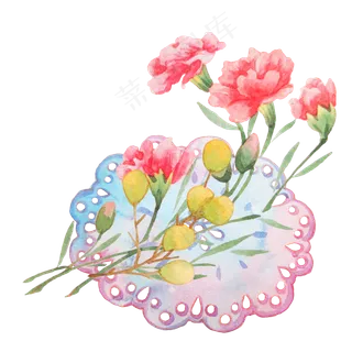 红色康乃馨花朵