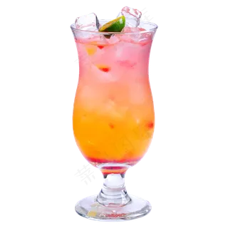 黄粉色混合鸡尾酒,免抠元素