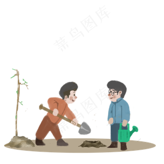 植树节植树的同学
