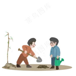 植树节植树的同学