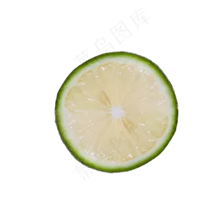 绿色圆弧柠檬水果食物元素