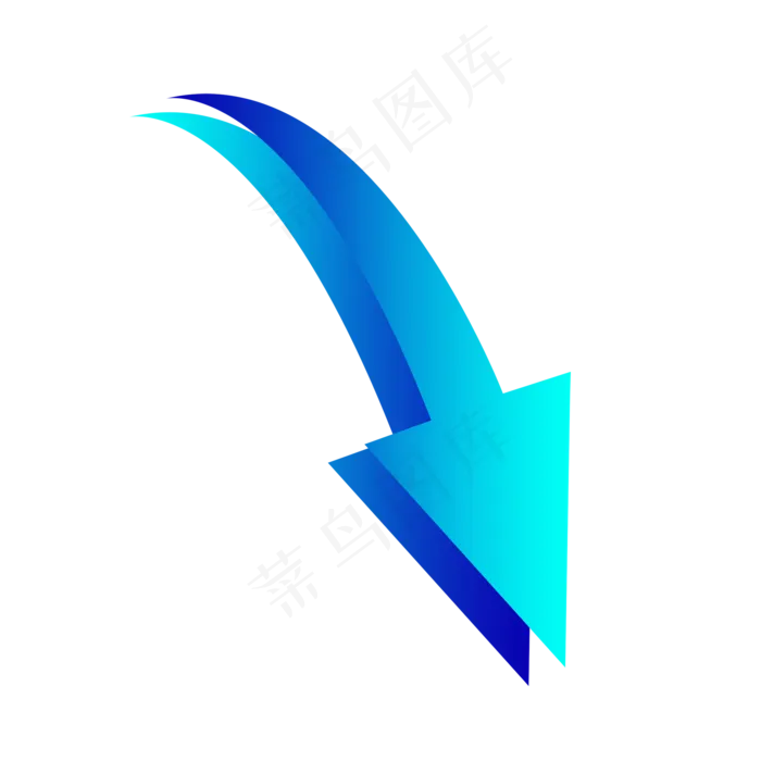 蓝色科技箭头,免抠元素(2000*2000px 300 dpi )psd模版下载