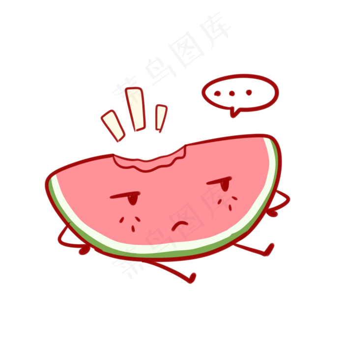 被咬一口的西瓜(2100X2100(DPI:300))psd模版下载
