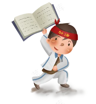 高考冲刺手拿课本学习的男学生,免抠元素