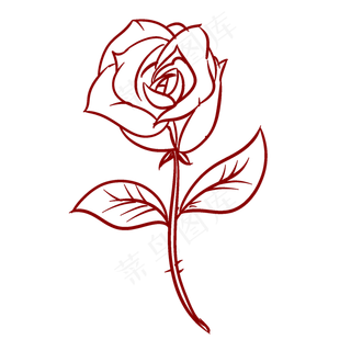 玫瑰剪影