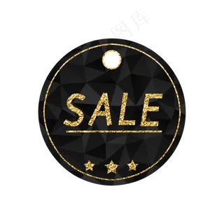 黑金电商促销吊牌13,免抠元素