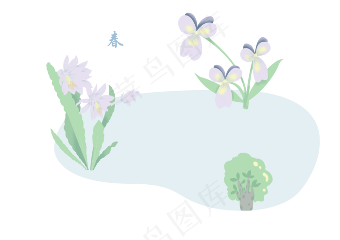 万物复苏植物春花节气春天春光PNG,免抠元素