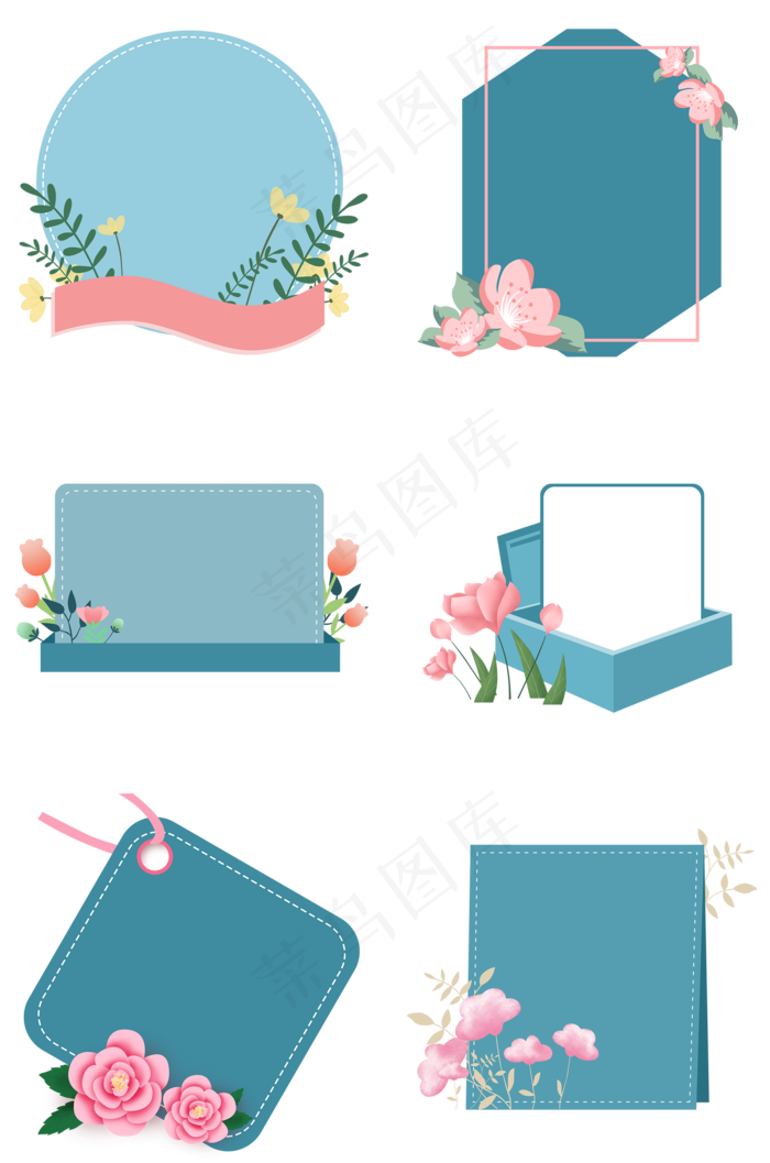 母亲节几何图形主题边框(2000X3020(DPI:300))psd模版下载