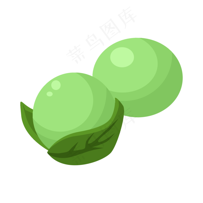 爽口的青团装饰插画