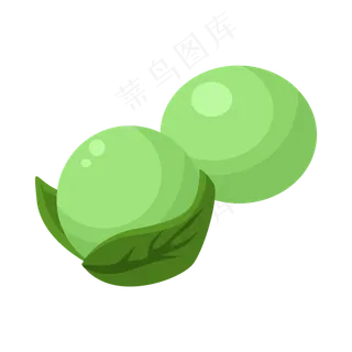 爽口的青团装饰插画