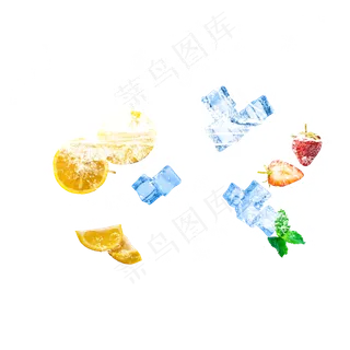 夏日冰镇水果,免抠元素