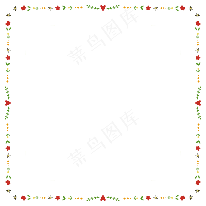 方形请帖装饰边框(2048X2048(DPI:300))psd模版下载