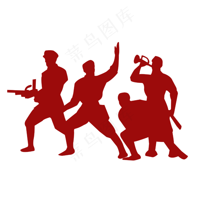 七一建党节剪影(3000X3000(DPI:300))psd模版下载