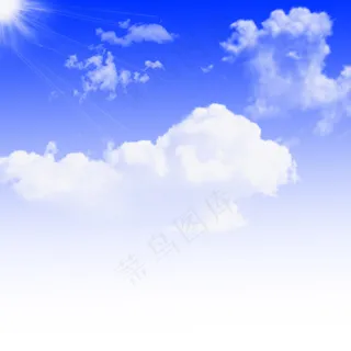 清新蓝天白云矢量元素,免抠元素