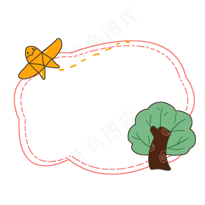 简约春分节气边框,免抠元素