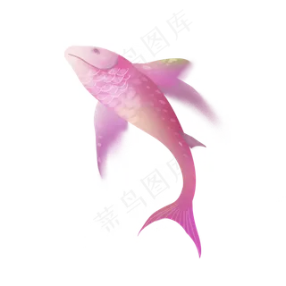 梦幻动物粉色星空鱼,免抠元素