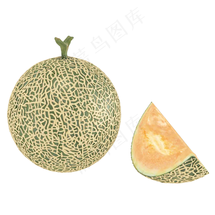 立体水果哈密瓜(3000X3000(DPI:300))psd模版下载