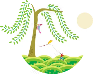 手绘二十四节气春天装饰素材