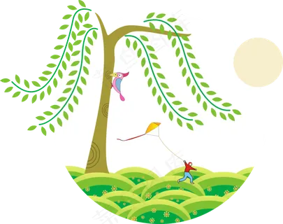 手绘二十四节气春天装饰素材 手绘二十四节气春天装饰素材