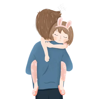 温馨父亲节爸爸抱女儿上床睡觉