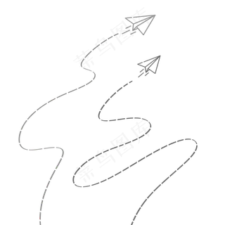 虚线飞机,免抠元素