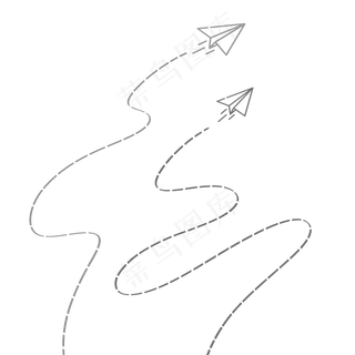 虚线飞机,免抠元素