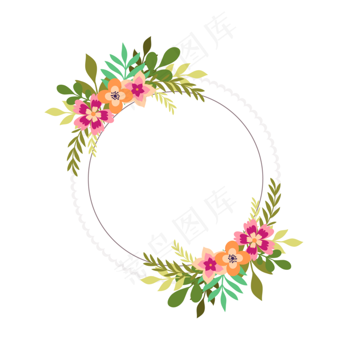 夏季夏天夏至植物装饰免扣素材