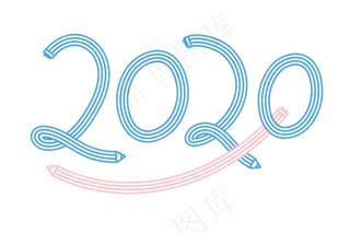 鼠年创意小清新铅笔笔刷图案2020