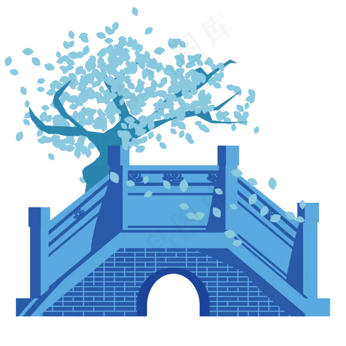 古风拱桥建筑(1024X1536(DPI:299))ai矢量模版下载