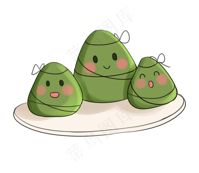 一盘粽子图案插图
