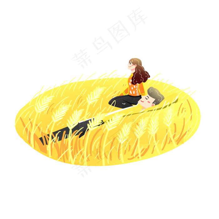 芒种麦子躺着麦田素材(2000X2000(DPI:300))psd模版下载