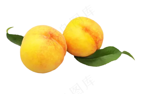 两颗黄桃食物