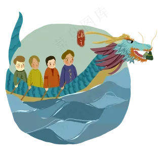 端午节创意粽子龙舟粽PNG图片